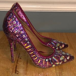 Pink Sequin 4" Heel Pointy Toe (worn 1X)